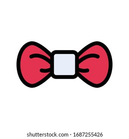tie vector flat color icon 