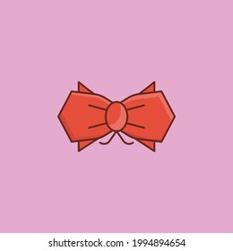 tie vector flat colour iconw