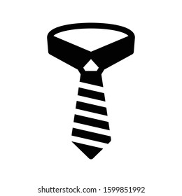 tie vector glyph flat icon 