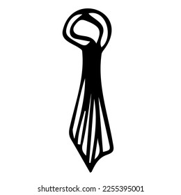 Tie. Vector hand-drawn. Logo, clipart, template, sketch, doodles.