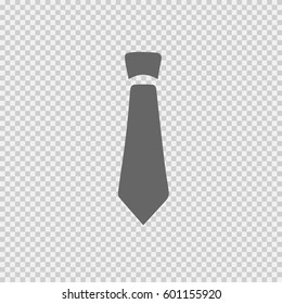 Tie vector icon eps 10. Necktie business symbol on transparent background.