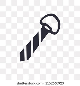 Tie vector icon isolated on transparent background, Tie logo concept