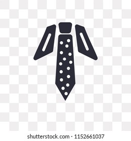 Tie vector icon isolated on transparent background, Tie logo concept