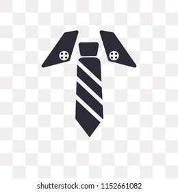 Tie vector icon isolated on transparent background, Tie logo concept