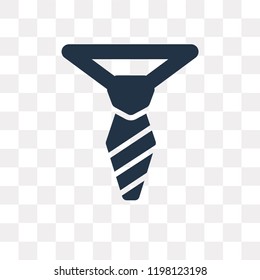 Tie vector icon isolated on transparent background, Tie transparency concept can be used web and mobile