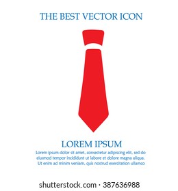 Tie vector icon. Necktie simple isolated sign. Businessman/business symbol.