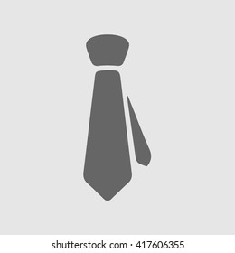 Tie vector icon. Necktie simple isolated sign. Businessman business logo symbol.