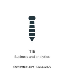 Tie vector icon on white background. Flat vector tie icon symbol sign from modern business and analytics collection for mobile concept and web apps design.