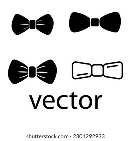 tie vector icon set, tie symbol set illustration on white background..eps