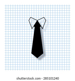 Tie - vector icon with shadow