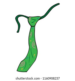 Tie. Vector illustration of a tie. Hand drawn tie.