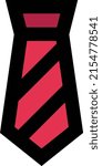 tie Vector illustration on a transparent background.Premium quality symmbols.Stroke vector icon for concept and graphic design.