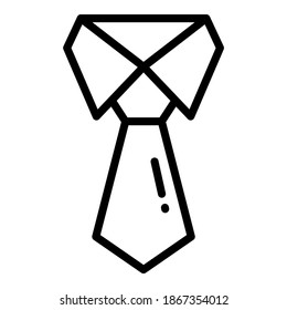 tie vector line icon, school and education icon