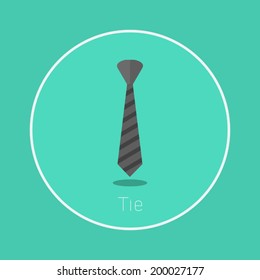 Tie : Vector necktie icon flat design