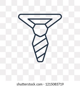 Tie vector outline icon isolated on transparent background, high quality linear Tie transparency concept can be used web and mobile