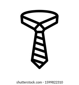 tie vector thin line icon 