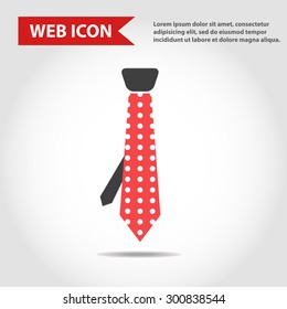 Tie web icon, flat, vector.
