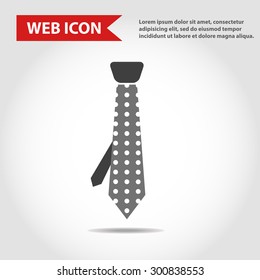 Tie web icon, flat, vector.