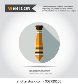 Tie web icon, flat, vector.