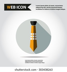 Tie web icon, flat, vector.