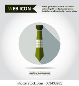 Tie web icon, flat, vector.
