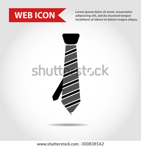 Tie web icon, flat, vector.