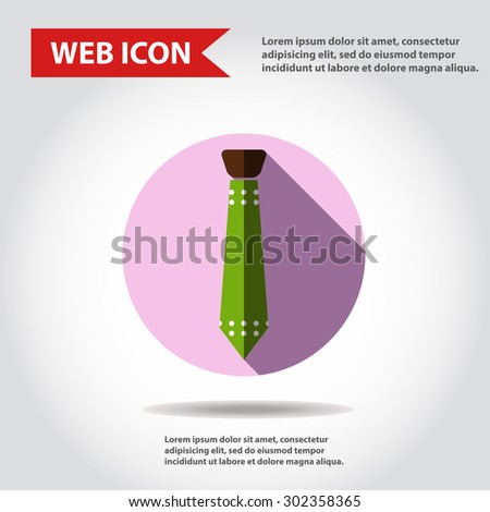 Tie web icon, flat, vector.