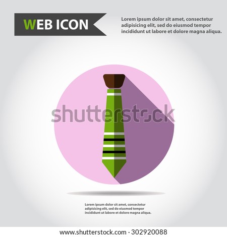 Tie web icon, flat, vector.