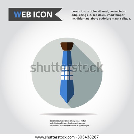 Tie web icon, flat, vector.