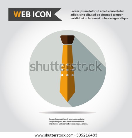Tie web icon, flat, vector.