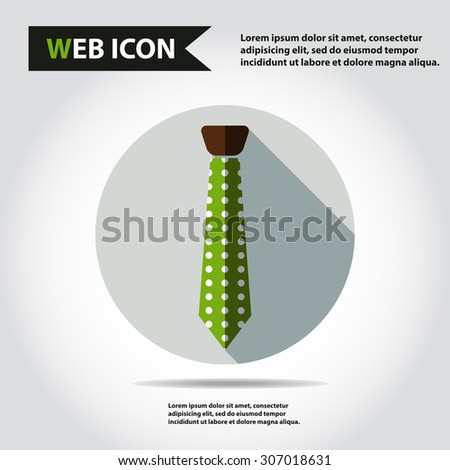 Tie web icon, flat, vector.
