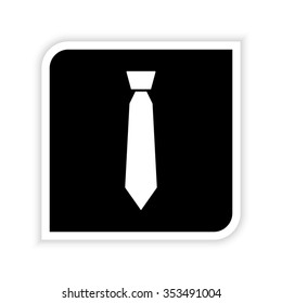 tie -  white vector icon
