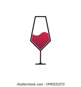 Design des Tie-und Wine-Logos. Ein Logo, das eine Krawatte und eine Weingrafik kombiniert. Geeignet für das Logo eines Gaststättengewerbes, eines Herstellers oder eines Getränkeprodukts. Es kann auch für persönliche Logos oder andere
