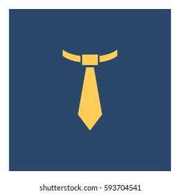 Tie Work icon - Flat design, glyph style icon - Colored enclosed in a square