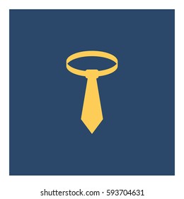 Tie Work icon - Flat design, glyph style icon - Colored enclosed in a square