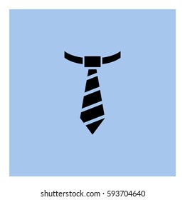 Tie Work icon - Flat design, glyph style icon - Colored enclosed in a square