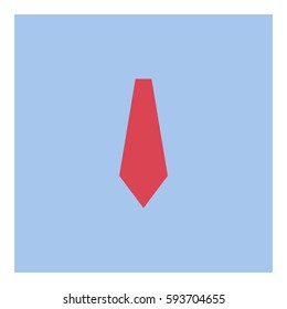 Tie Work icon - Flat design, glyph style icon - Colored enclosed in a square
