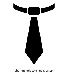 Tie Work icon - Flat design, glyph style icon - Filled Black