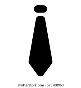 Tie Work icon - Flat design, glyph style icon - Filled Black