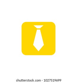 Tie yellow icon. Vector illustration
