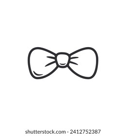 Tied bow. Bow icon. Bow tie. Bow tie for Man. Design Template. Vector icon. Father's day holiday. Tie icon. Cartoon style. Logo template. Clothing store.