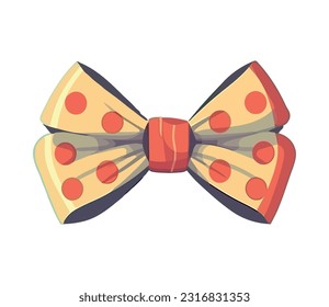 Tied bow symbolizes elegance in men fashion icon isolated