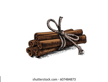 Tied up a bunch of cinnamon