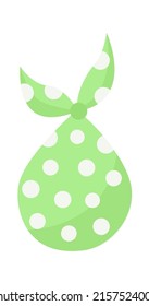 Tied Green Sack. Vector illustration