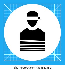 Tied Hostage with Blindfold Icon