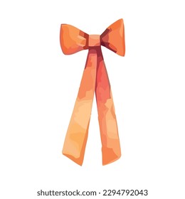 Tied knot of elegance and celebration icon isolated