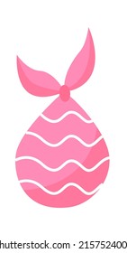 Tied Pink Sack. Vector illustration
