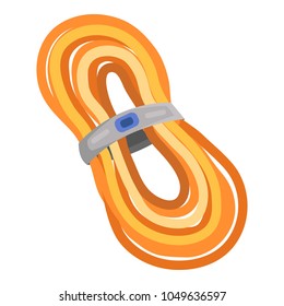 Tied rope icon. Flat illustration of tied rope vector icon for web