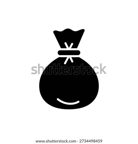Tied Sack or Pouch Icon Representing Storage or Goods