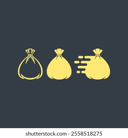 Tied sack trendy artwork stunning abstract vector illustration colorful useable design.eps